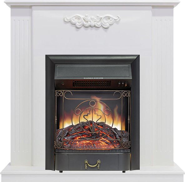 Каминокомплект Capri - Белое дерево делюкс с очагом Majestic FX Black в Казани