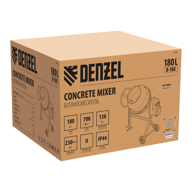 Бетоносмеситель B-180, 700 Вт, 180 л Denzel в Казани