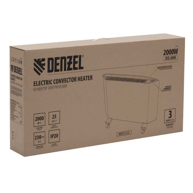 Конвектор электрический XCE-2000, 230 В, 2000 Вт, X-образный нагреватель Denzel в Казани Конвектор электрический XCE-2000, 230 В, 2000 Вт, X-образный нагреватель Denzel в Казани