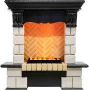 Каминокомплект Pierre Luxe - Венге / Шампань (Высота 975мм) с очагом Cassette 400 LNH-INT PS (без дров)