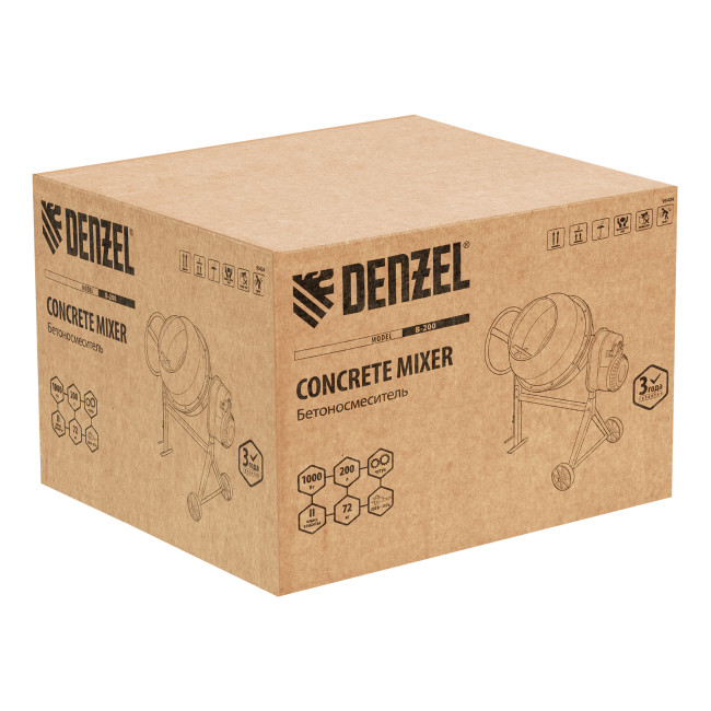 Бетоносмеситель B-200, 1000 Вт, 200 л Denzel в Казани