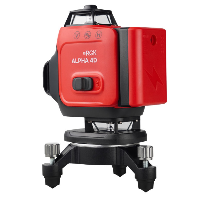 Лазерный уровень RGK ALPHA 4D с калибровкой с зелёным лучом в Казани