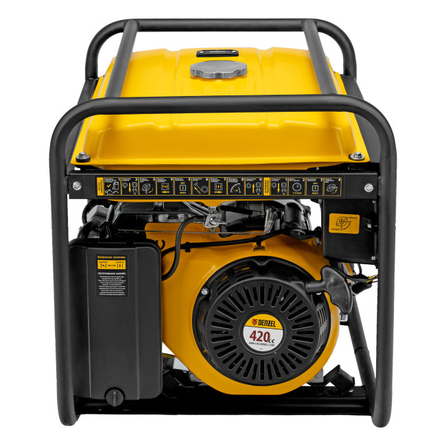 Генератор бензиновый GE 7900, 6.5 кВт, 220 В/50 Гц, 25 л, ручной пуск Denzel в Казани