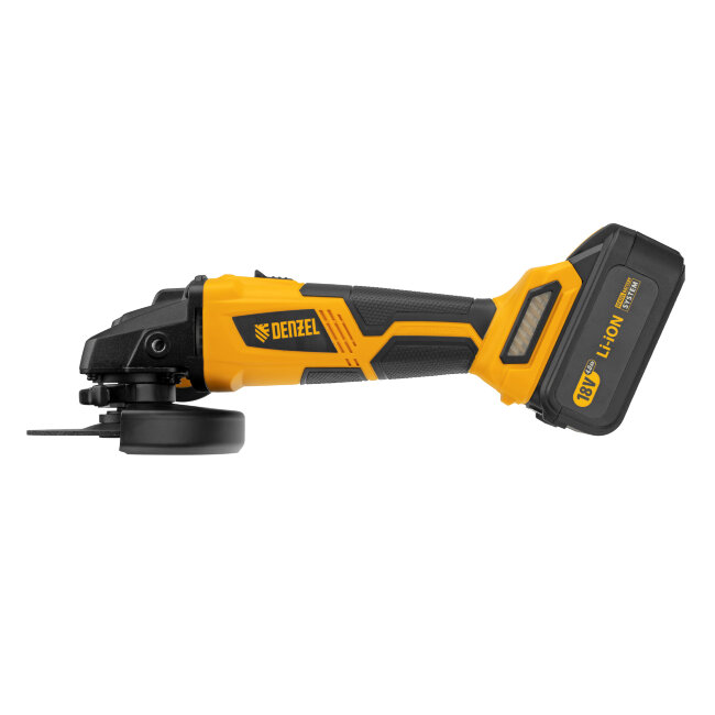 Машина углошлифовальная аккумуляторная бесщет. BLG-IB-18-125-4, Li-ion, 18 В Denzel в Казани