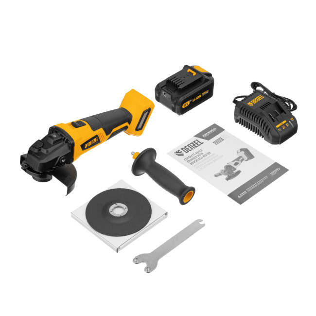 Машина углошлифовальная аккумуляторная бесщет. BLG-IB-18-125-4, Li-ion, 18 В Denzel в Казани