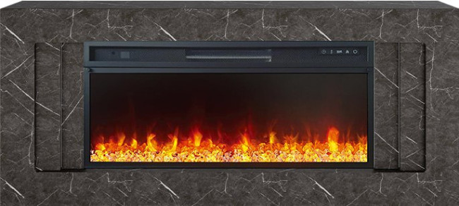Каминокомплект Line 42 SFT Stone Touch - Серый мрамор с очагом Vision 42 LED в Казани