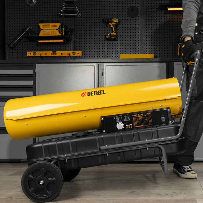 Дизельная тепловая пушка DHG-50, 50 кВт, 1100 м3/ч, прямой нагрев Denzel в Казани