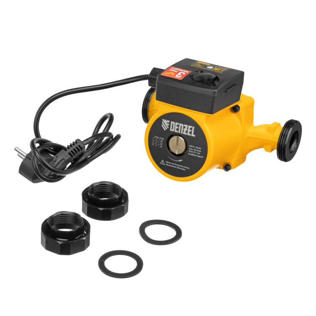 Циркуляционный насос CP25-4, напор 4 м, 50 л/мин, 1 м кабель, монт. длина 180 мм Denzel в Казани