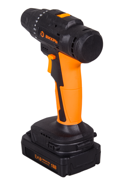 Дрель-шуруповерт аккумуляторная Вихрь ДА-18Л-2К/Б (бесщеточный двигатель) в Казани