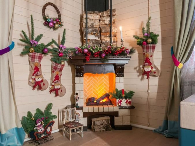 Каминокомплект Pierre Luxe - Темный дуб / Шампань (Высота 975мм) с очагом Cassette 400 LNH-INT PS (без дров) в Казани