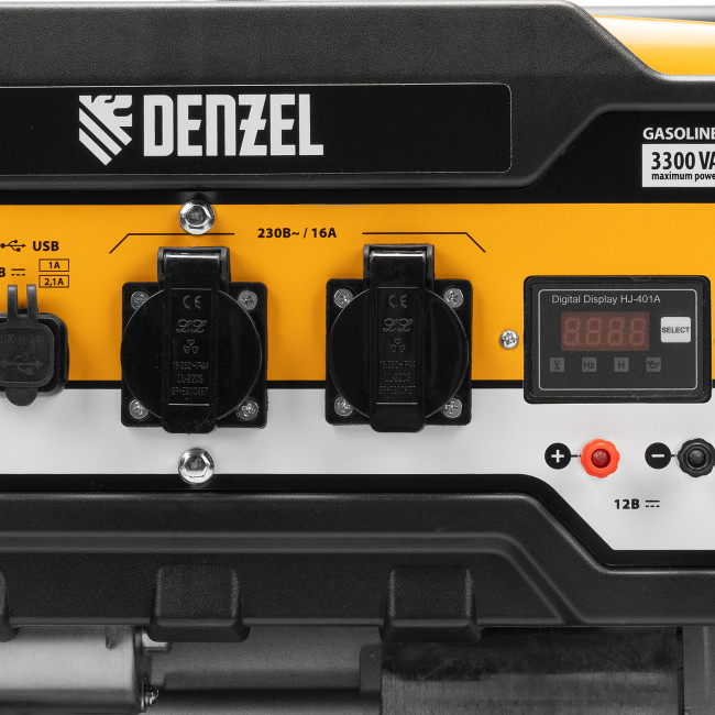 Генератор бензиновый PS-33E, 3.3 кВт, 230В, 15 л, электростартер Denzel в Казани