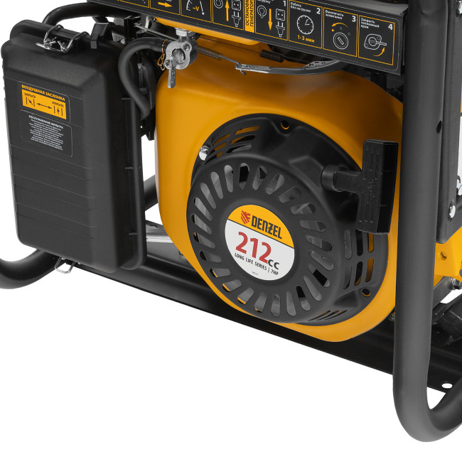 Генератор бензиновый PS-33E, 3.3 кВт, 230В, 15 л, электростартер Denzel в Казани