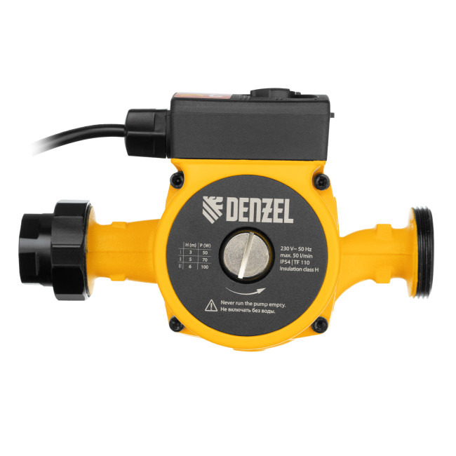 Циркуляционный насос CP25-6, напор 6 м, 50 л/мин, 1 м кабель, монт. длина 180 мм Denzel в Казани
