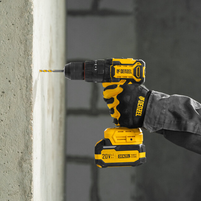 Дрель-шуруповерт аккумуляторная ударная бесщет. CIDH-BL-20, Li-Ion, 20 В// Denzel в Казани Дрель-шуруповерт аккумуляторная ударная бесщет. CIDH-BL-20, Li-Ion, 20 В// Denzel в Казани