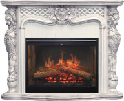Каминокомплект Castle - Слоновая кость с темной патиной с очагом Symphony 30'' DF3020-INT