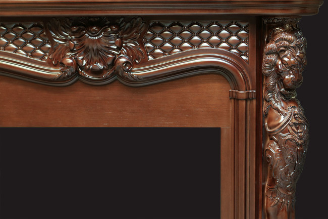 Каминокомплект Castle - Слоновая кость с темной патиной с очагом Symphony 30'' DF3020-INT в Казани