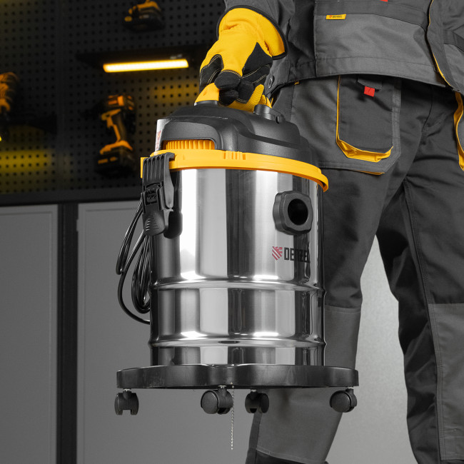 Пылесос строительный SVC15, 1200 Вт, бак 15 л, шланг 2 м Denzel в Казани