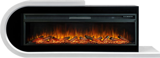 Каминокомплект Basel 60 L - Белый с черным с очагом Vision 60 LOG LED в Казани