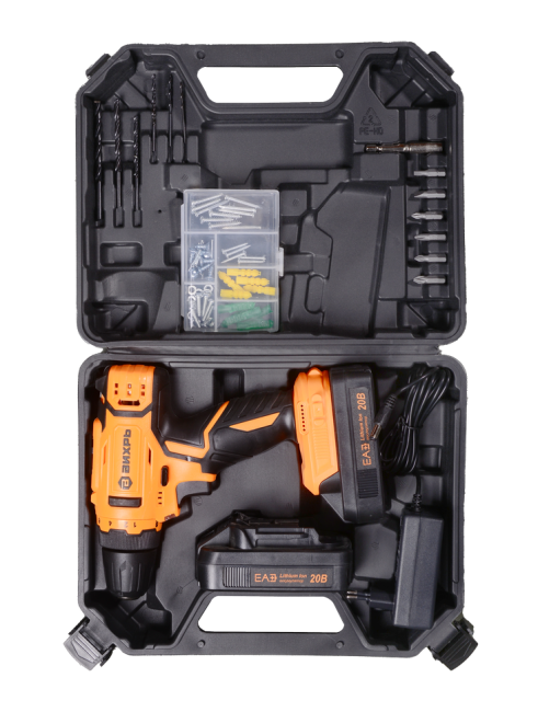 Дрель-шуруповерт аккумуляторная Вихрь ДА-20Л-2КА с набором оснастки 65 предметов в Казани Дрель-шуруповерт аккумуляторная Вихрь ДА-20Л-2КА с набором оснастки 65 предметов в Казани