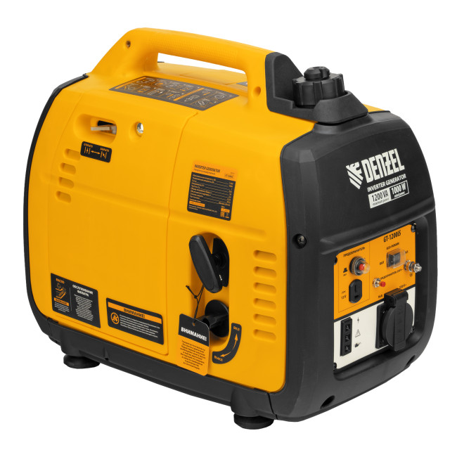 Генератор инверторный GT-1200iS, 1.2 кВт, 230 В, бак 2.4 л, закрытый корпус, ручной старт Denzel в Казани