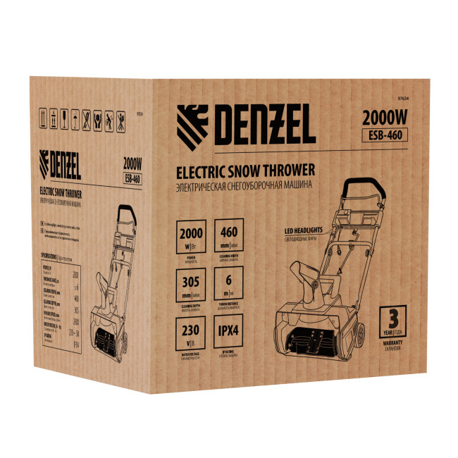 Электрическая снегоуборочная машина ESB-460, 2 кВт Denzel в Казани Электрическая снегоуборочная машина ESB-460, 2 кВт Denzel в Казани