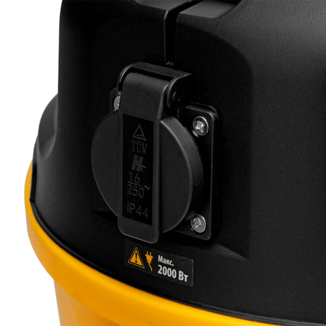 Пылесос строительный RVC20, 1400 Вт, бак 20 л, шланг 3 м, розетка с автосинхр. Denzel в Казани