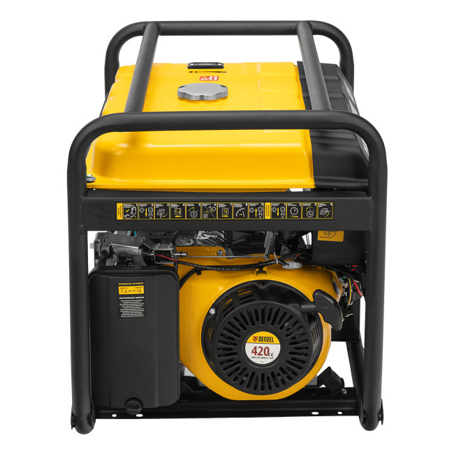 Генератор бензиновый PS 55 EA, 5.5 кВт, 230 В, 25 л, коннектор автоматики, электростартер Denzel в Казани