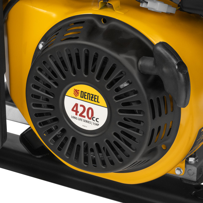 Генератор бензиновый PS 55 EA, 5.5 кВт, 230 В, 25 л, коннектор автоматики, электростартер Denzel в Казани