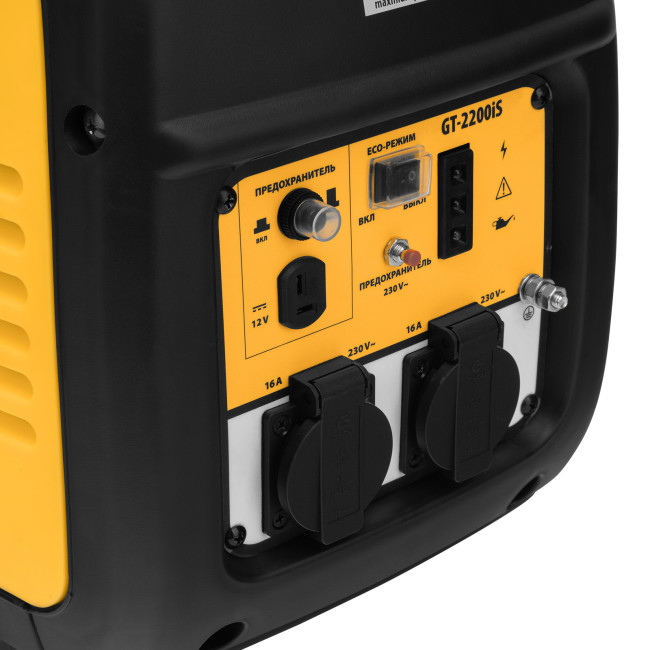 Генератор инверторный GT-2200iS, 2.2 кВт, 230 В, бак 4 л, закрытый корпус, ручной старт Denzel в Казани