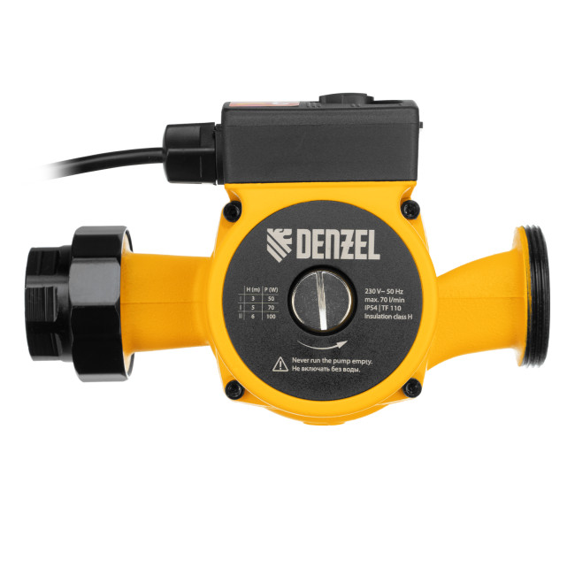 Циркуляционный насос CP32-6, напор 6 м, 70 л/мин, 1 м кабель, монт. длина 180 мм Denzel в Казани