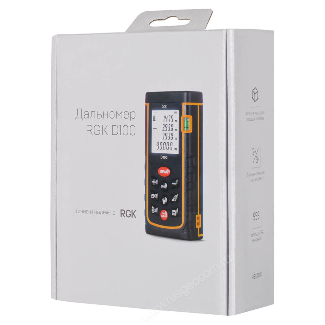 Лазерный дальномер RGK D100 (с поверкой) в Казани