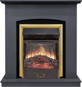Каминокомплект Barcelona SFT (Разборный) - Серый графит с очагом Majestic FX M Brass