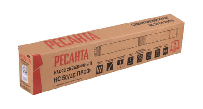 Скважинный насос Ресанта НС 50/45 (d.75 mm, кабель 20 м) в Казани
