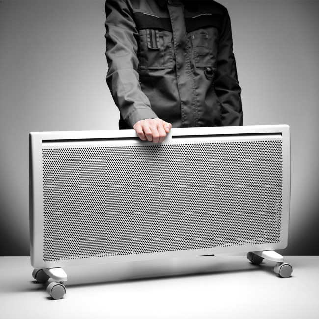 Конвектор гибридный электрический HybridX-2000, ИК нагреватель, цифровой термостат Denzel в Казани