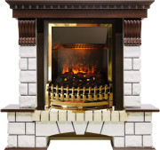 Каминокомплект Pierre Luxe - Темный дуб / Белый (Высота 1020мм) с очагом Atherton Каминокомплект Pierre Luxe - Темный дуб / Белый (Высота 1020мм) с очагом Atherton