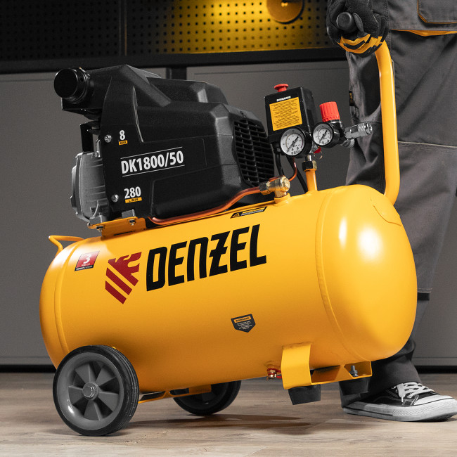 Компрессор воздушный DK1800/50, Х-PRO 1.8 кВт, 280л/мин, 50л Denzel в Казани Компрессор воздушный DK1800/50, Х-PRO 1.8 кВт, 280л/мин, 50л Denzel в Казани