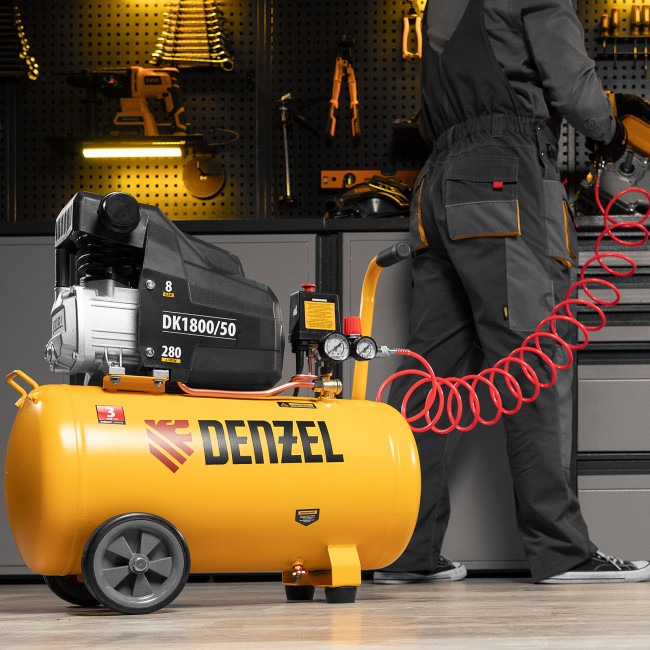 Компрессор воздушный DK1800/50, Х-PRO 1.8 кВт, 280л/мин, 50л Denzel в Казани Компрессор воздушный DK1800/50, Х-PRO 1.8 кВт, 280л/мин, 50л Denzel в Казани
