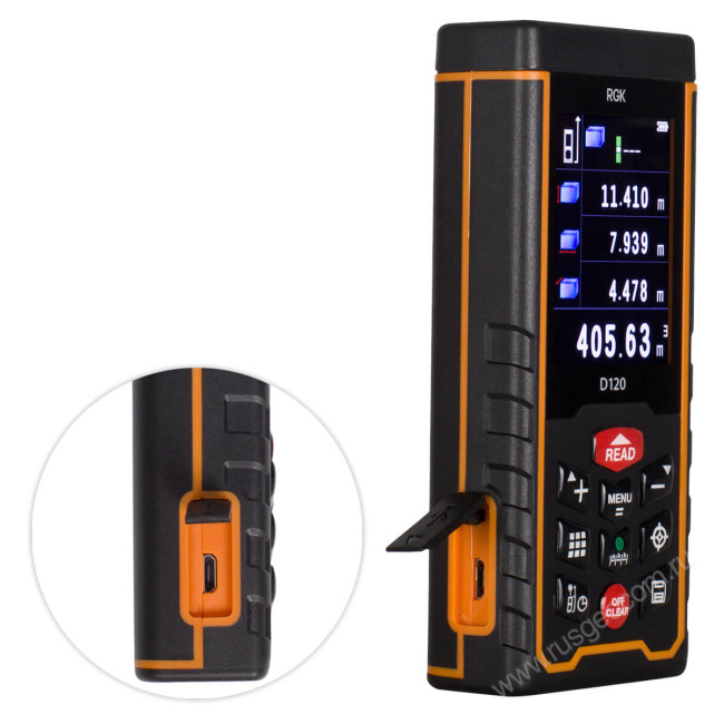 Лазерный дальномер с видоискателем RGK D120 (с поверкой) в Казани Лазерный дальномер с видоискателем RGK D120 (с поверкой) в Казани