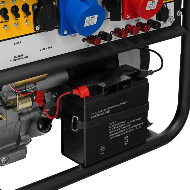 Генератор бензиновый PS 90 ED-3, 9.0 кВт, переключение режима 230 В/400 В, 25 л, электростартер Denzel в Казани