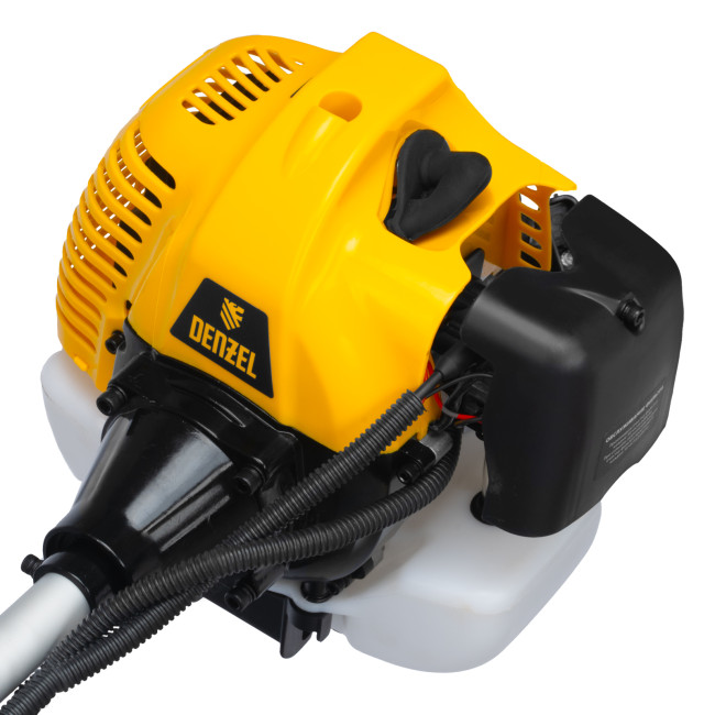 Триммер бензиновый DT-52E, 52 см3, неразъемная штанга, электростартер, состоит из 2 частей Denzel в Казани