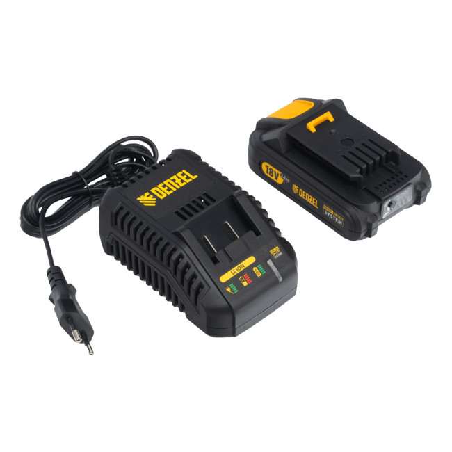 Триммер бензиновый DT-52E, 52 см3, неразъемная штанга, электростартер, состоит из 2 частей Denzel в Казани