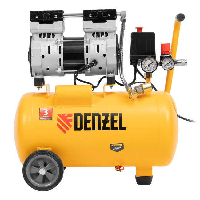 Компрессор DLS950/24 безмаслянный малошумный 950 Вт, 165 л/мин, ресивер 24 л Denzel в Казани Компрессор DLS950/24 безмаслянный малошумный 950 Вт, 165 л/мин, ресивер 24 л Denzel в Казани