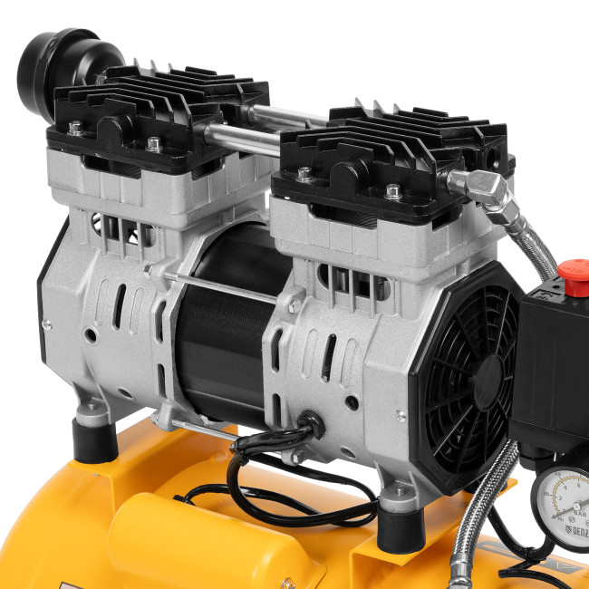 Компрессор DLS950/24 безмаслянный малошумный 950 Вт, 165 л/мин, ресивер 24 л Denzel в Казани Компрессор DLS950/24 безмаслянный малошумный 950 Вт, 165 л/мин, ресивер 24 л Denzel в Казани