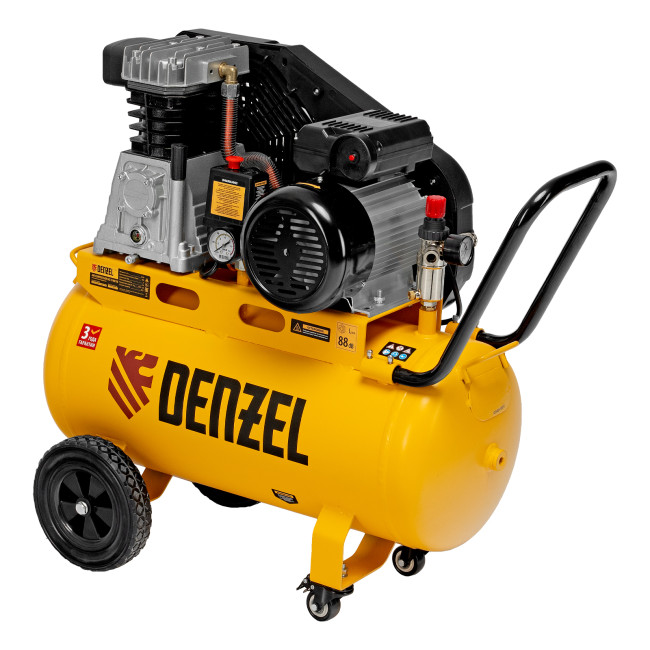 Компрессор воздушный рем. привод BCI 2100/50, 2,1 кВт, 50 литров, 400 л/мин Denzel в Казани