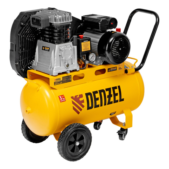 Компрессор воздушный рем. привод BCI 2100/50, 2,1 кВт, 50 литров, 400 л/мин Denzel в Казани