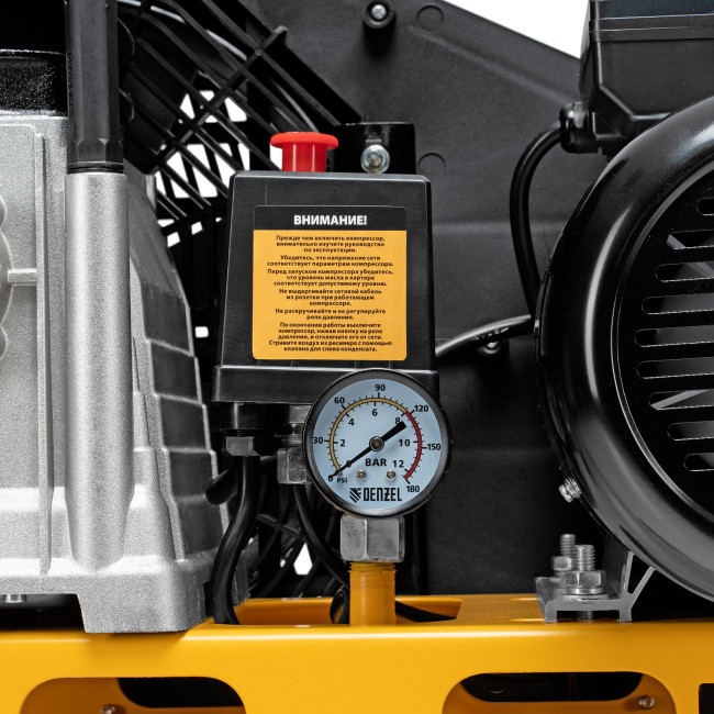 Компрессор воздушный рем. привод BCI 2200/100, 2,2 кВт, 100 литров, 420 л/мин Denzel в Казани