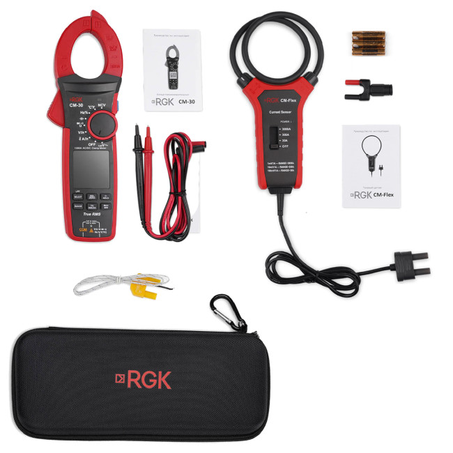 Токоизмерительные клещи RGK CM-30 + Токовый датчик RGK CM-Flex в Казани