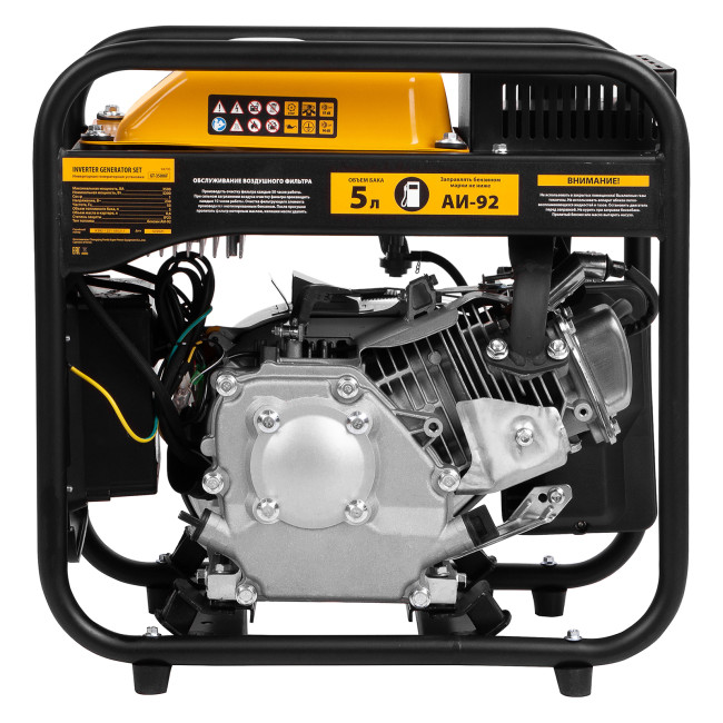 Генератор инверторный GT-3500iF, 3.5 кВт, 230 В, бак 5 л, открытый корпус, ручной старт Denzel в Казани