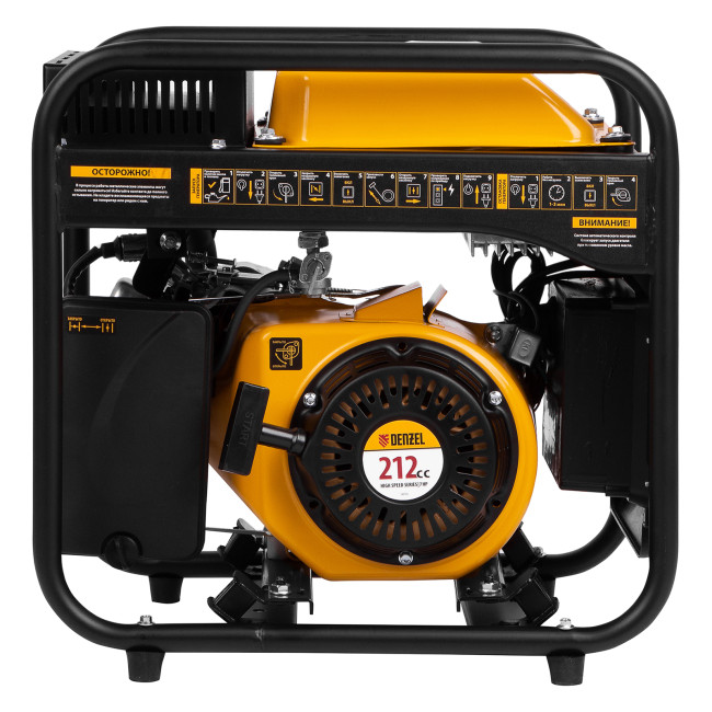 Генератор инверторный GT-3500iF, 3.5 кВт, 230 В, бак 5 л, открытый корпус, ручной старт Denzel в Казани