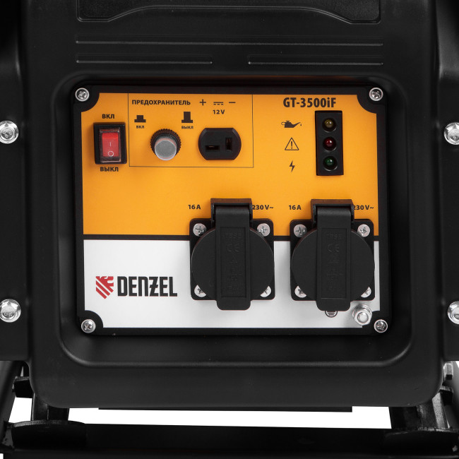 Генератор инверторный GT-3500iF, 3.5 кВт, 230 В, бак 5 л, открытый корпус, ручной старт Denzel в Казани